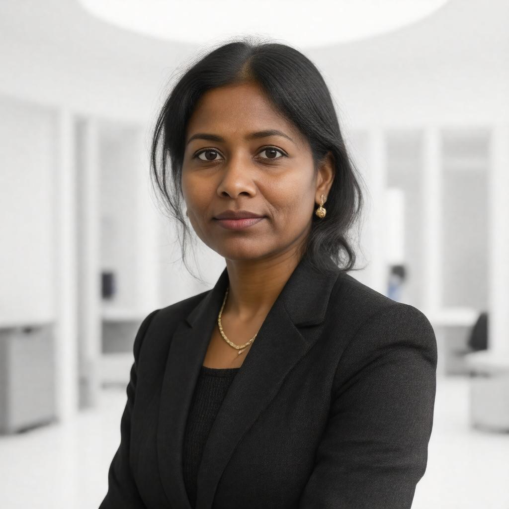 AI-created image of Arati Prabhakar