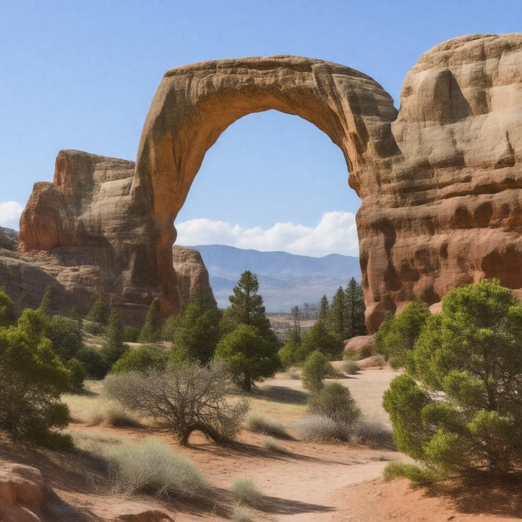 AI-created image of Arches National Park