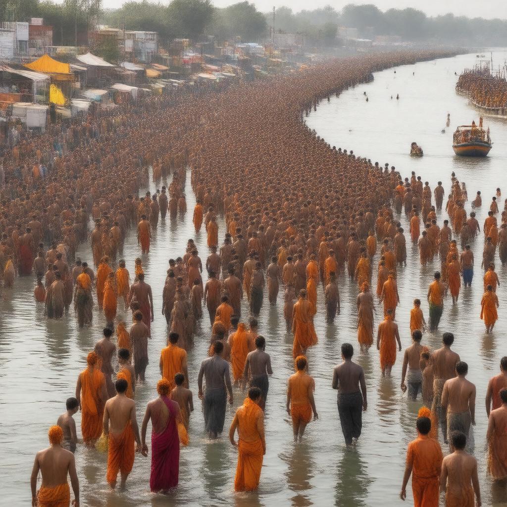AI-created image of Ardh Kumbh Mela