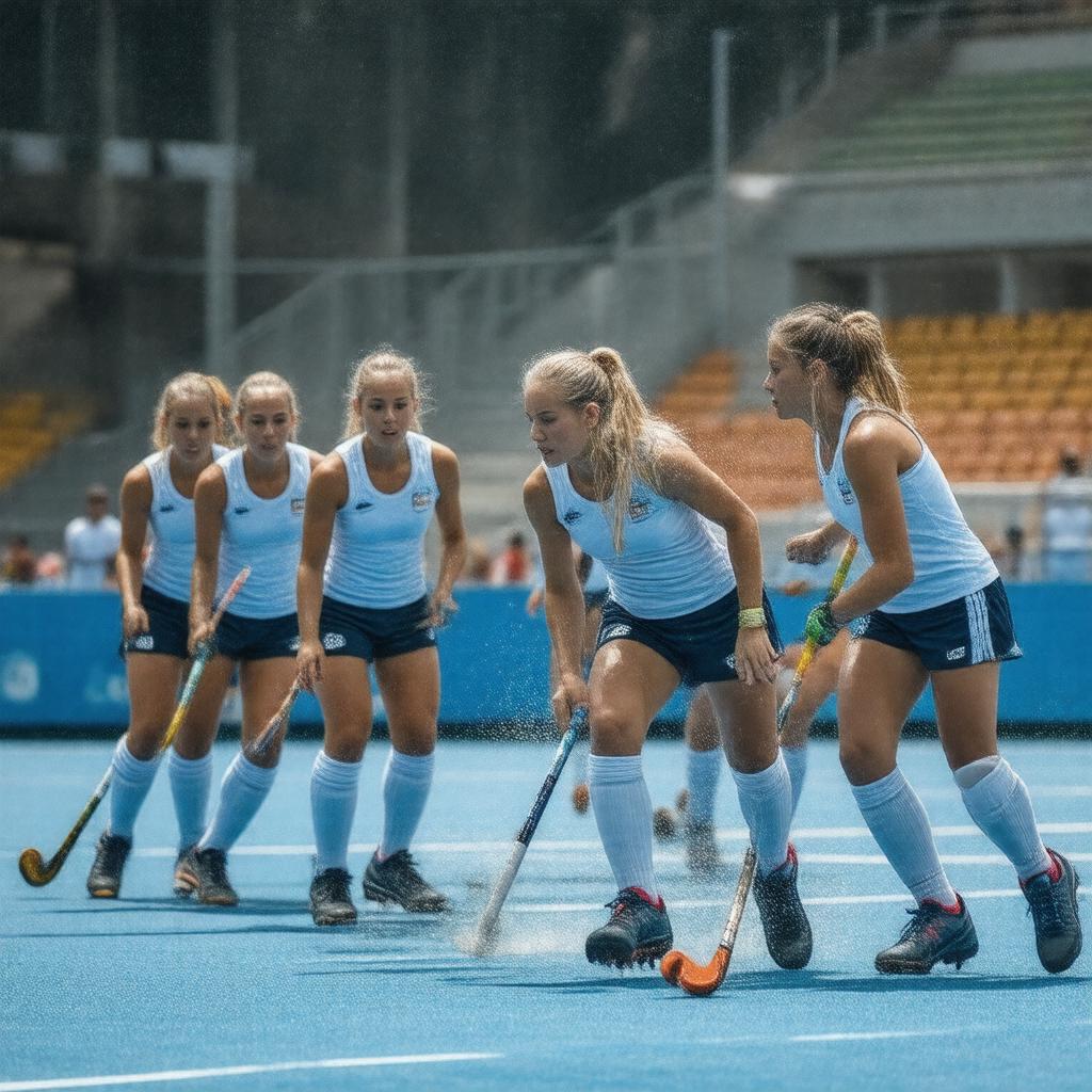 Click to view larger image AI-created image of Argentina field hockey team