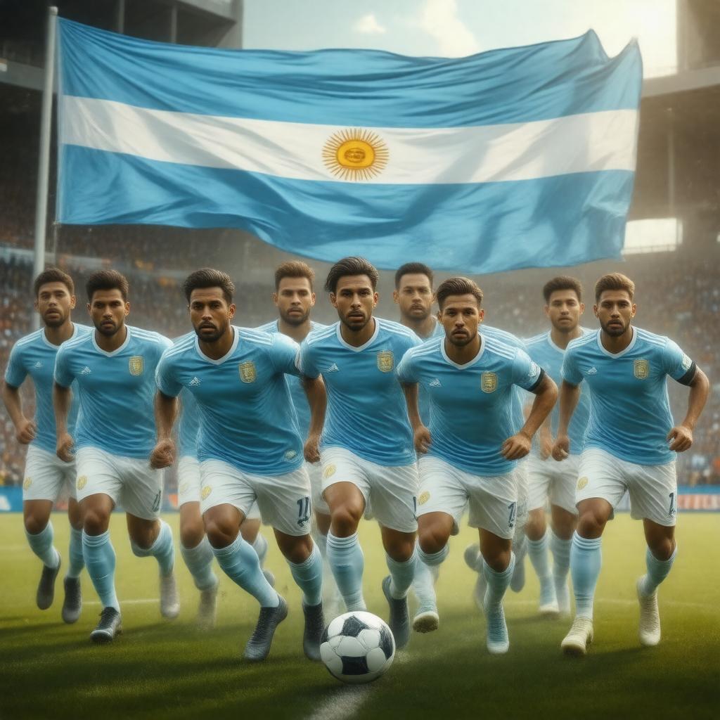 AI-created image of Argentina national football team