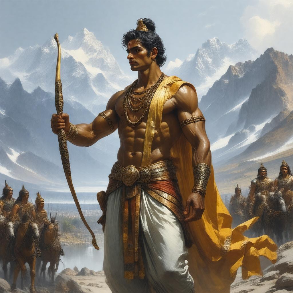 Click to view larger image AI-created image of Arjuna