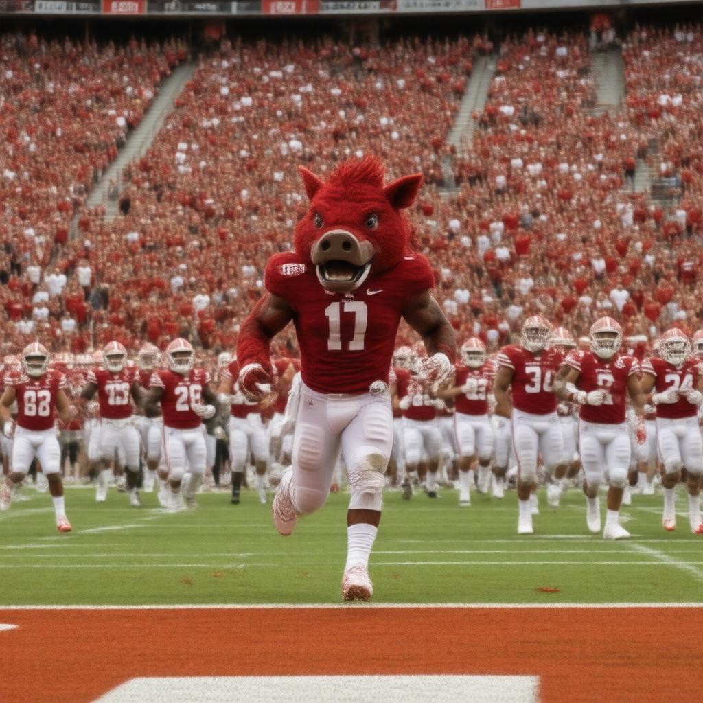 AI-created image of Arkansas Razorbacks