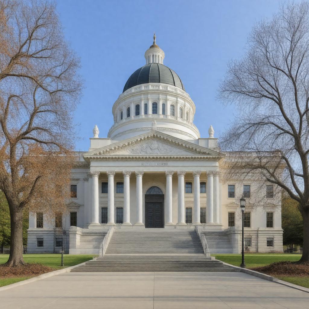 AI-created image of Arkansas State Capitol