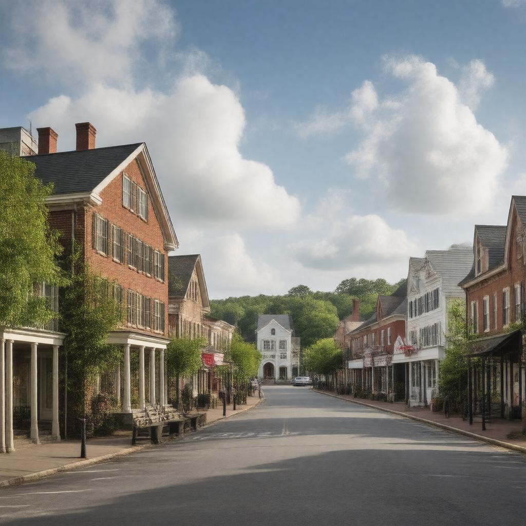 AI-created image of Arlington, Massachusetts