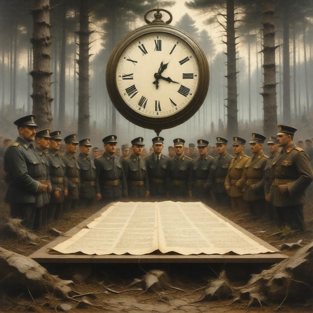 Click to view larger image AI-created image of Armistice of 11 November 1918