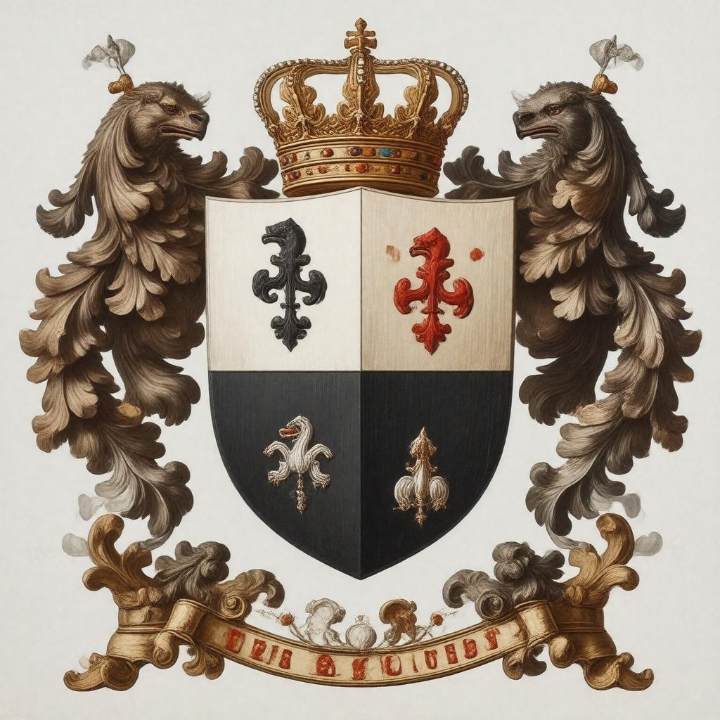 Click to view larger image AI-created image of Arms of Exeter College, Oxford