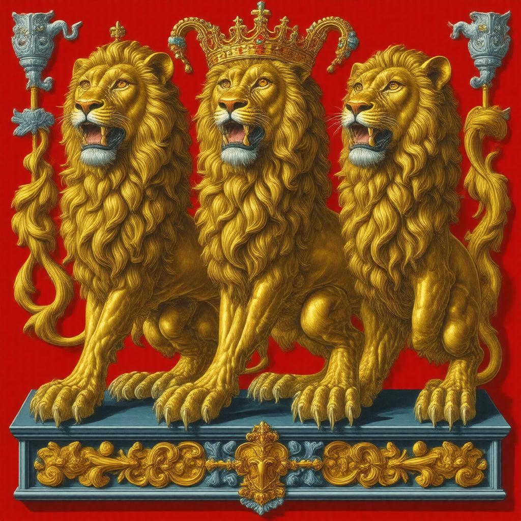 Click to view larger image AI-created image of Arms of Plantagenet