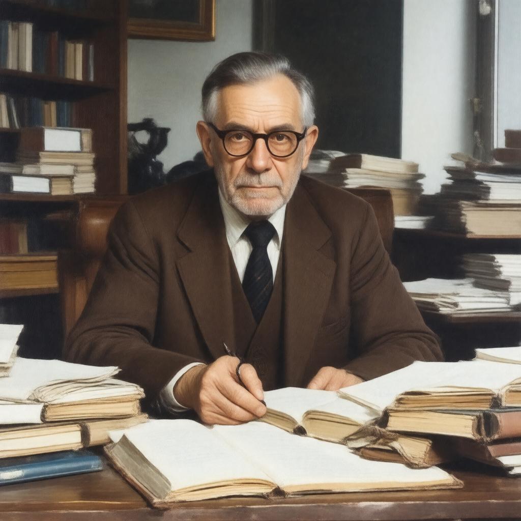 AI-created image of Arno Schmidt