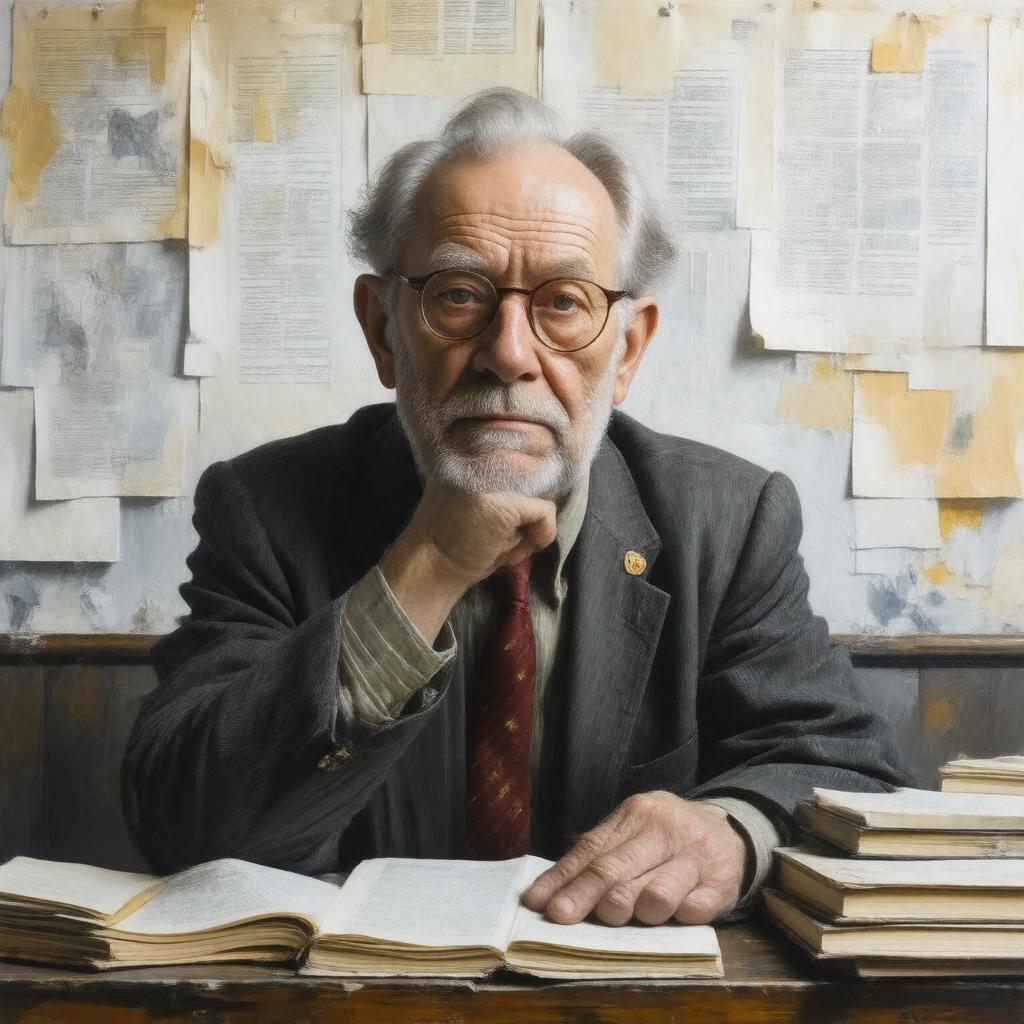 AI-created image of Arnold Wesker