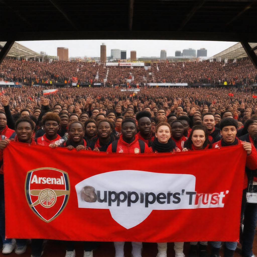 Click to view larger image AI-created image of Arsenal Supporters' Trust