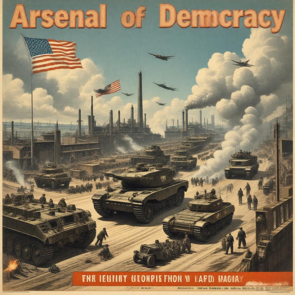 Click to view larger image AI-created image of Arsenal of Democracy