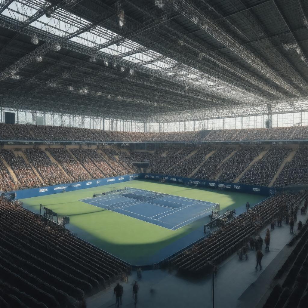 AI-created image of Arthur Ashe Stadium
