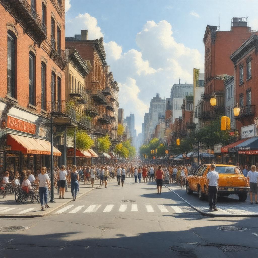 AI-created image of Arthur Avenue