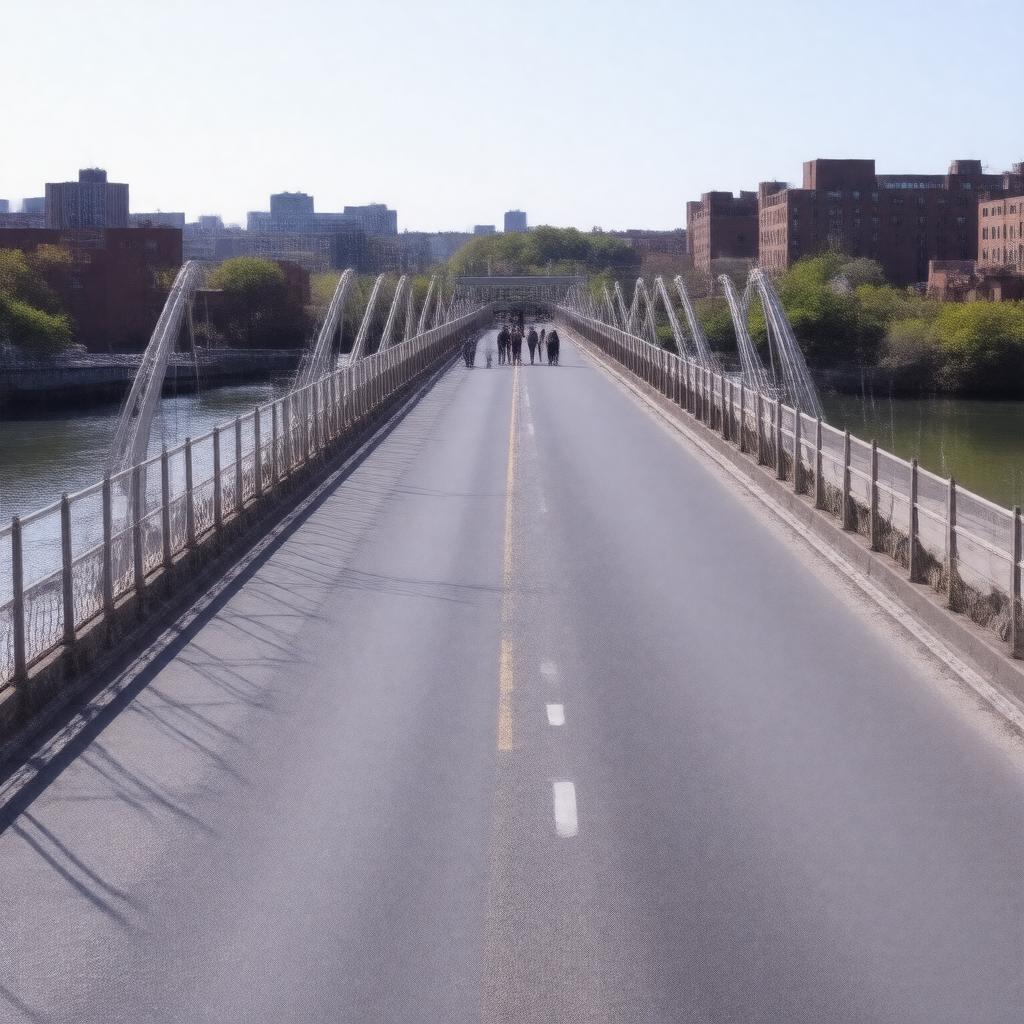 AI-created image of Arthur Fiedler Footbridge