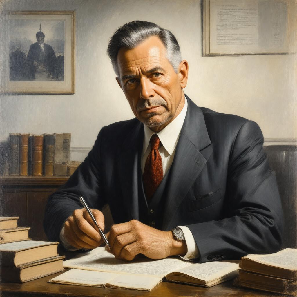 AI-created image of Arthur Miller