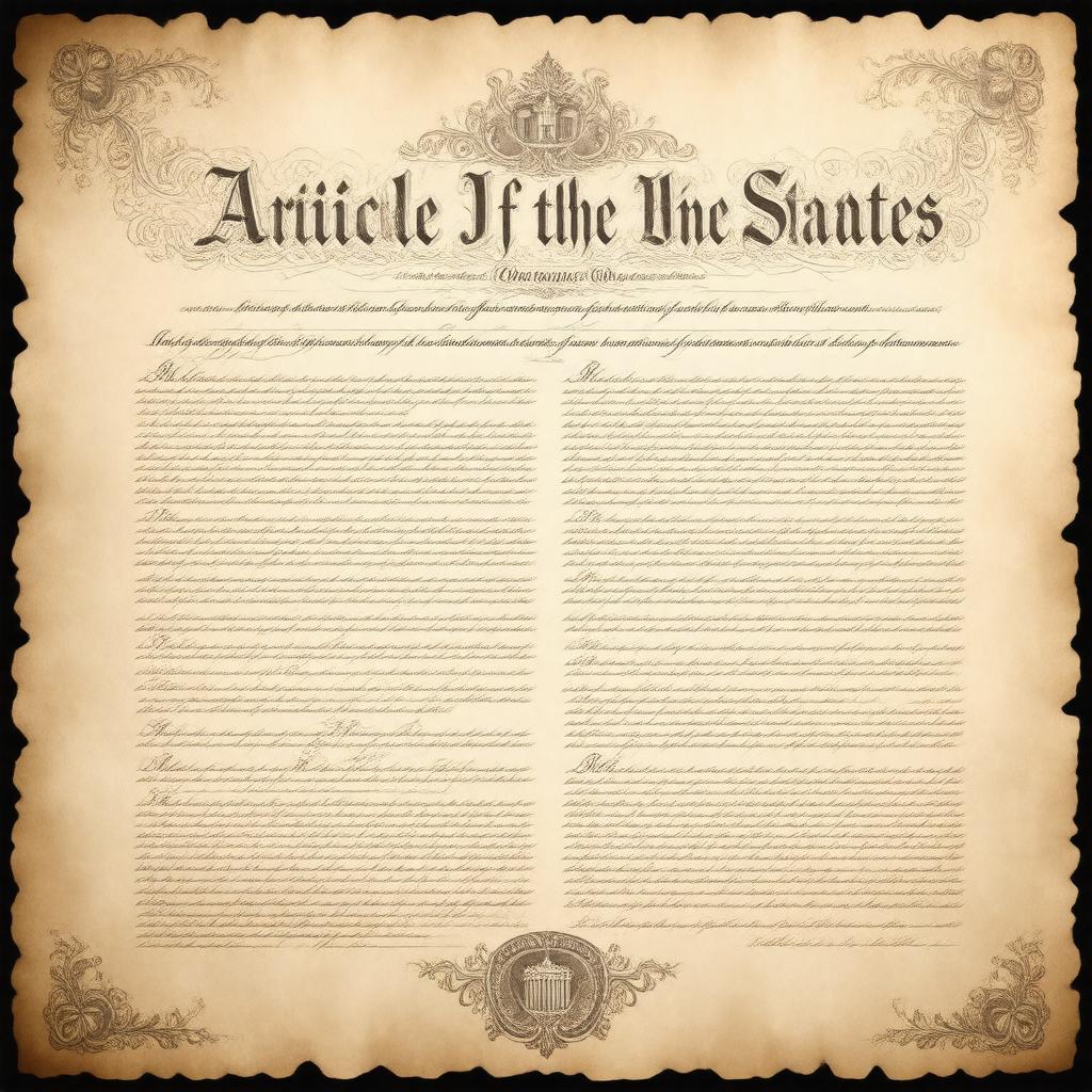 AI-created image of Article I of the U.S. Constitution
