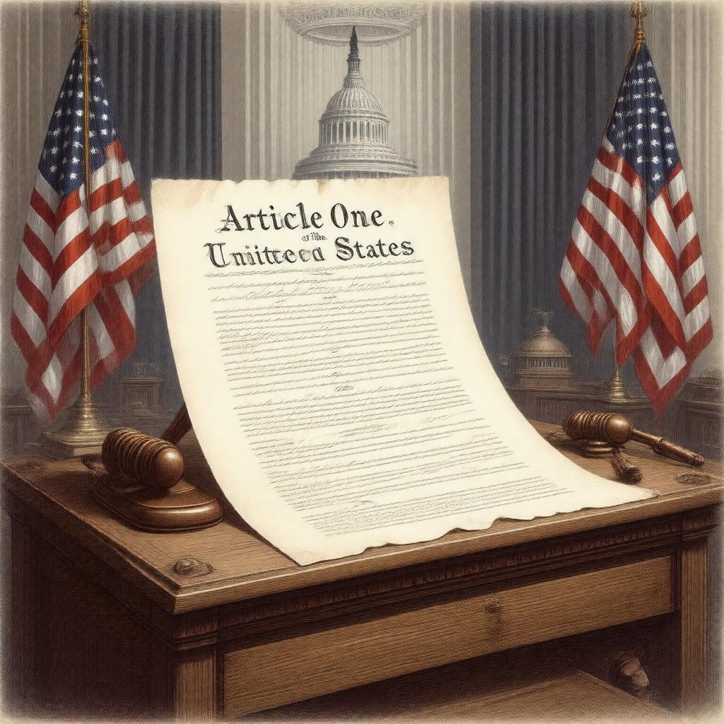 AI-created image of Article One of the United States Constitution