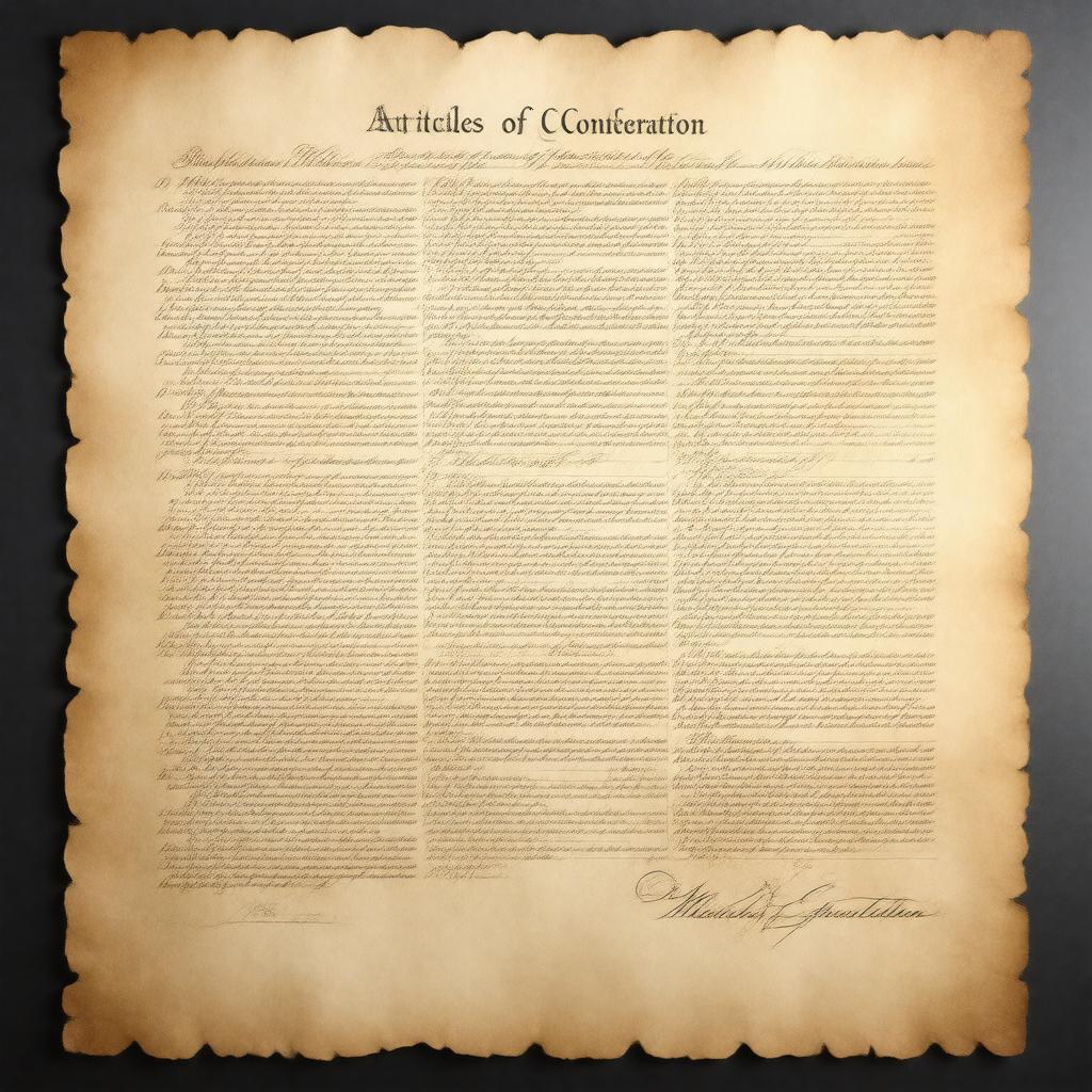 Click to view larger image AI-created image of Articles of Confederation