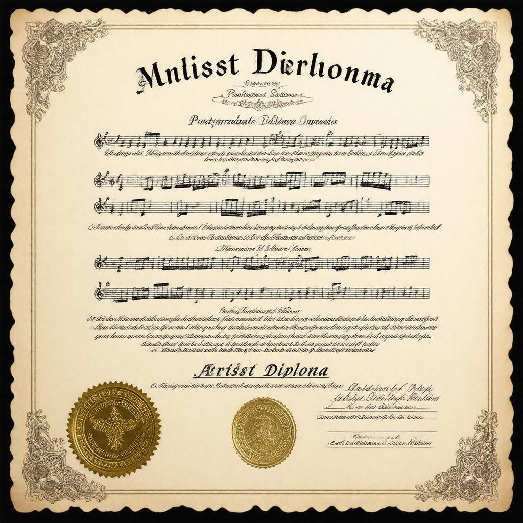 AI-created image of Artist Diploma