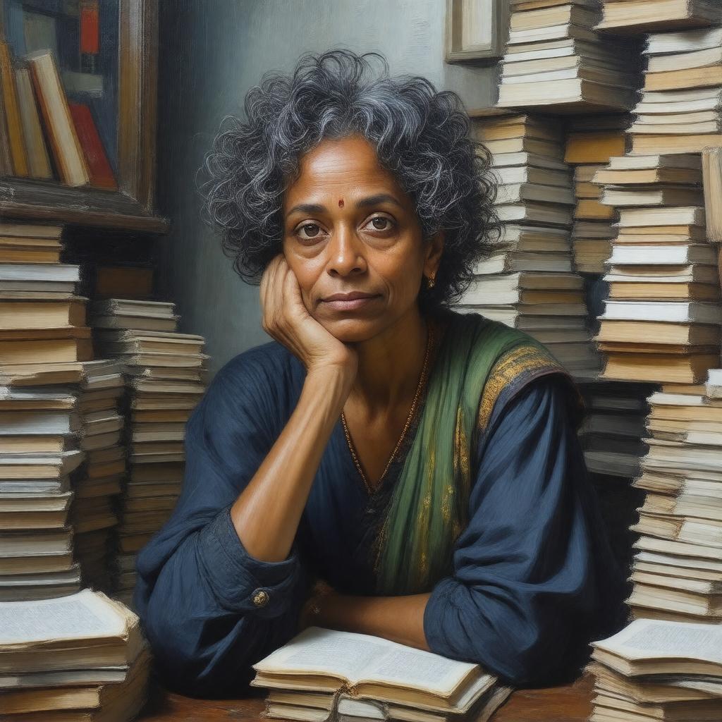 AI-created image of Arundhati Roy