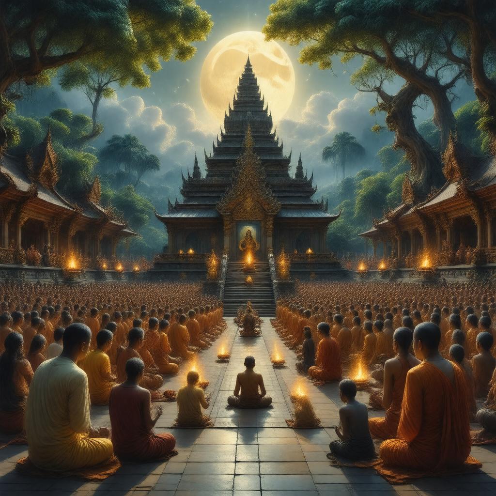 Click to view larger image AI-created image of Asalha Puja