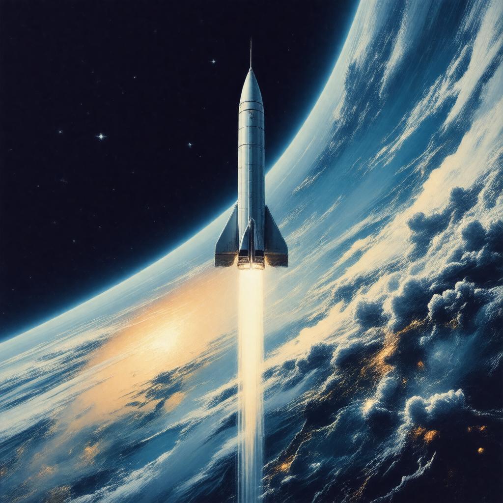 Click to view larger image AI-created image of Ascent to Orbit