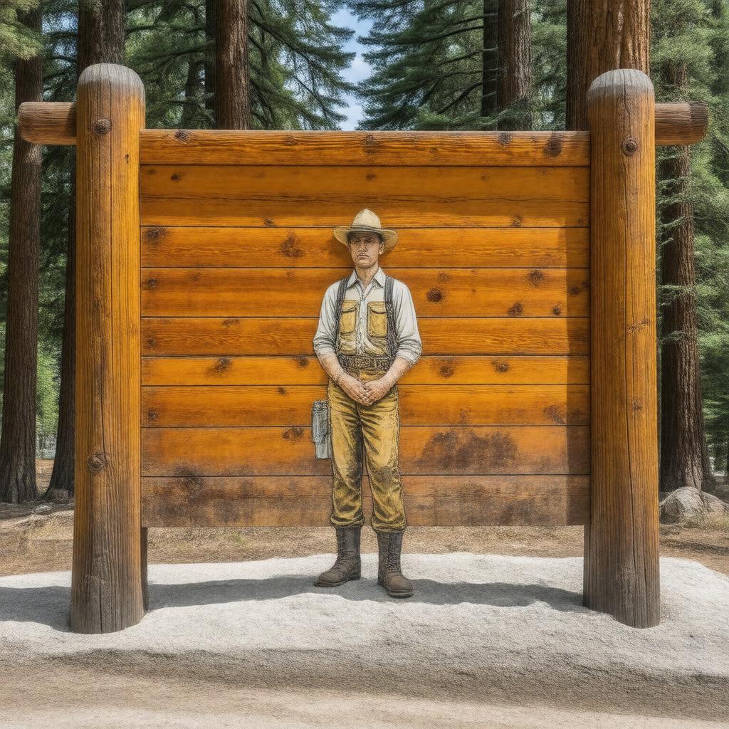 AI-created image of Ash Mountain Entrance Sign