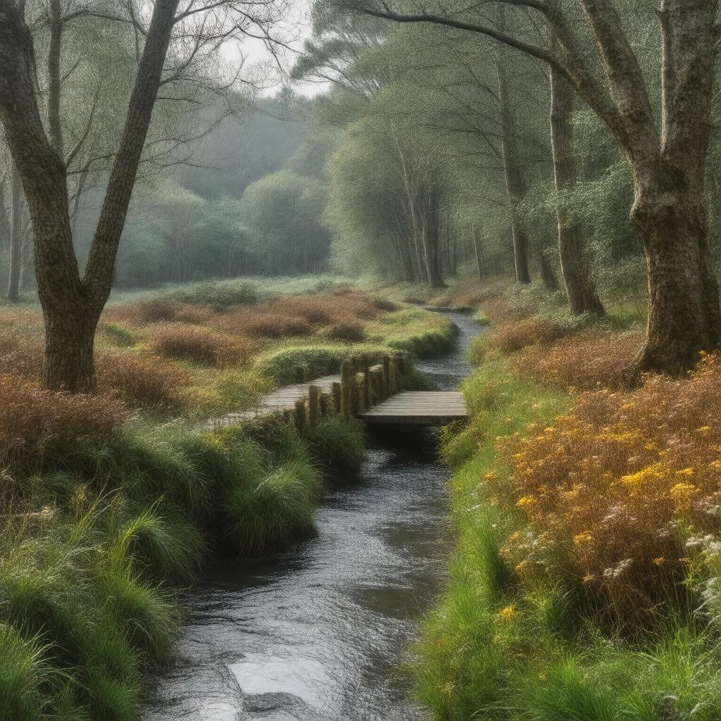 AI-created image of Ashdown Forest, Sussex, England