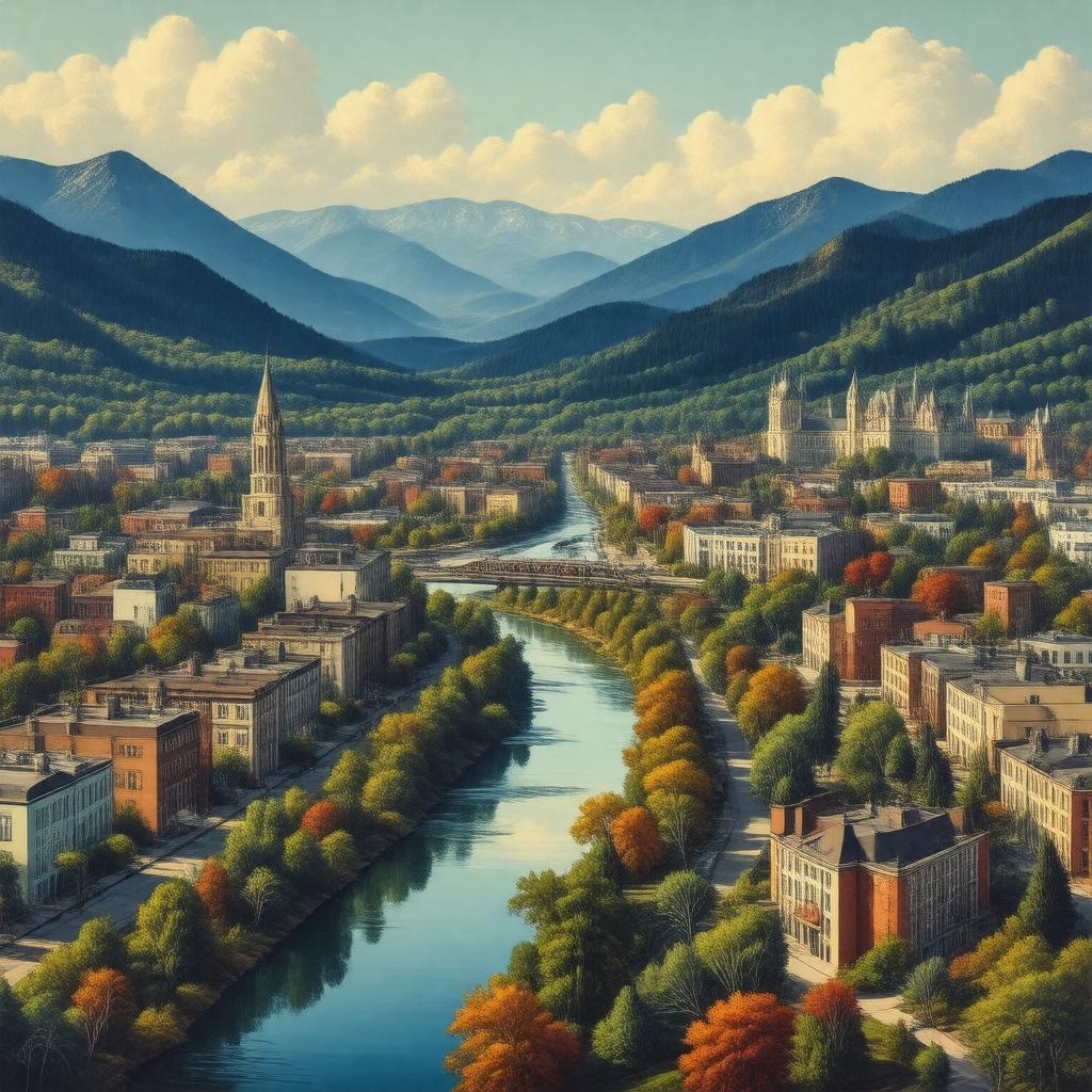 AI-created image of Asheville, North Carolina, United States