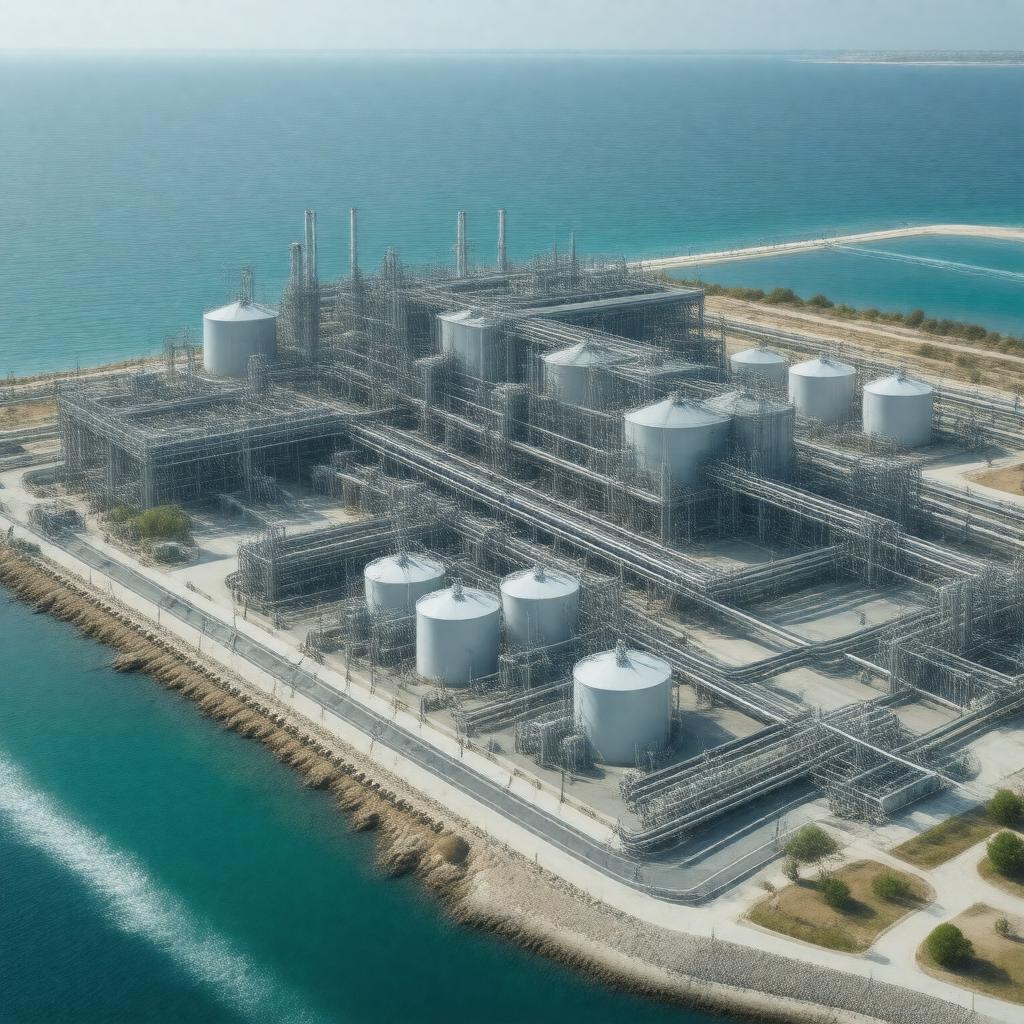 Click to view larger image AI-created image of Ashkelon Desalination Plant