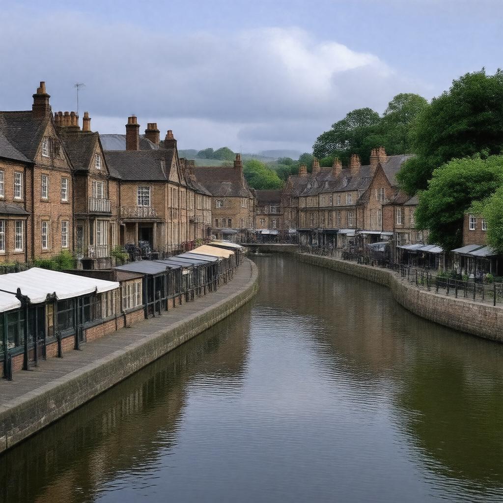 AI-created image of Ashton-under-Lyne, Lancashire, England