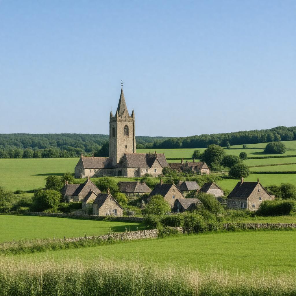 AI-created image of Ashwell, Hertfordshire