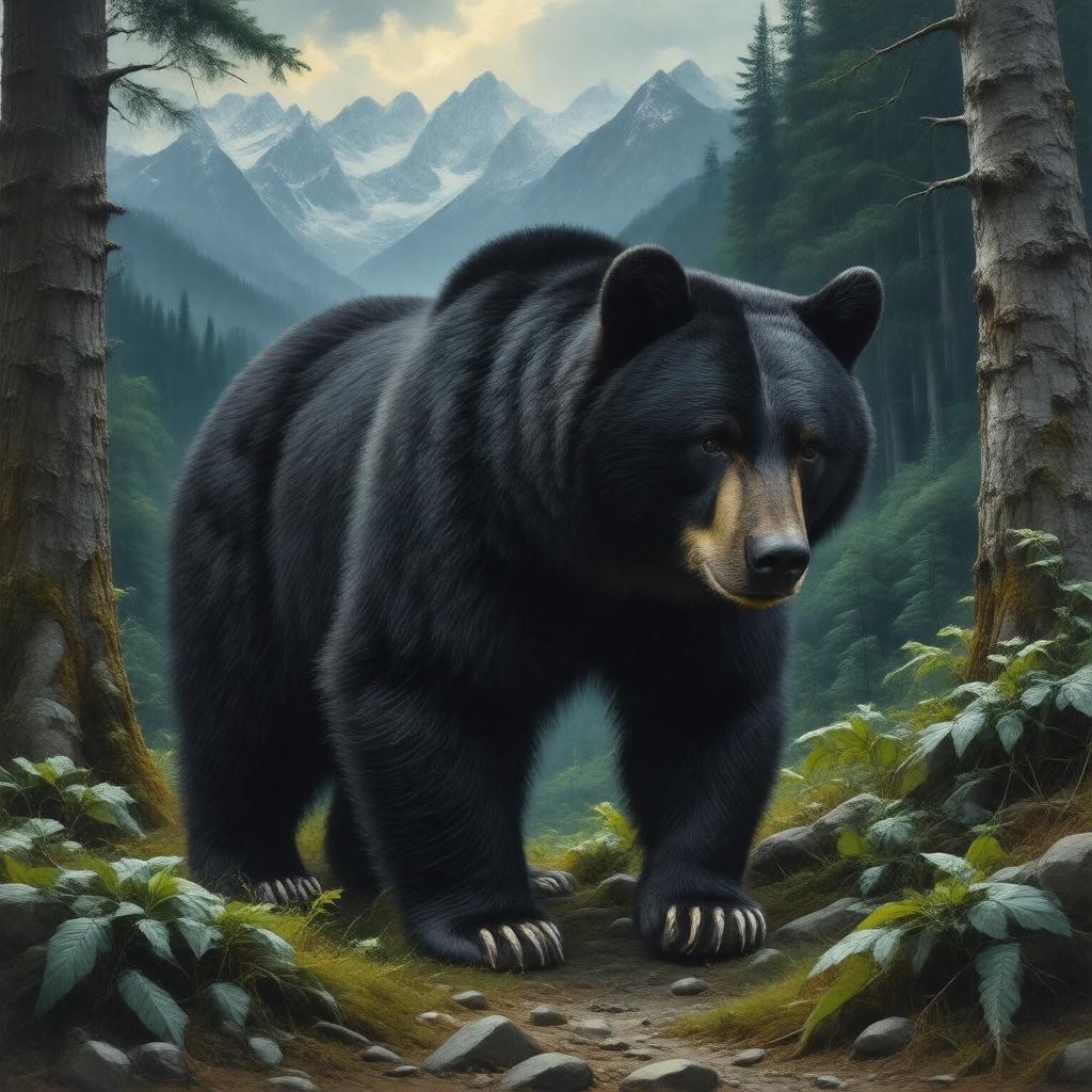 AI-created image of Asiatic black bear