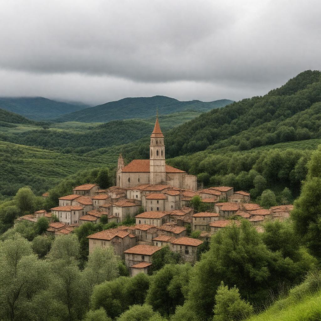 AI-created image of Asteasu, Spain