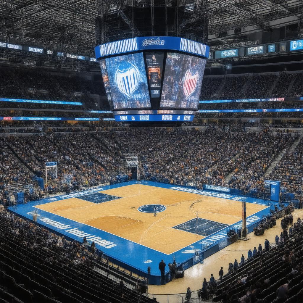 Click to view larger image AI-created image of Atlantic 10 Men's Basketball Tournament