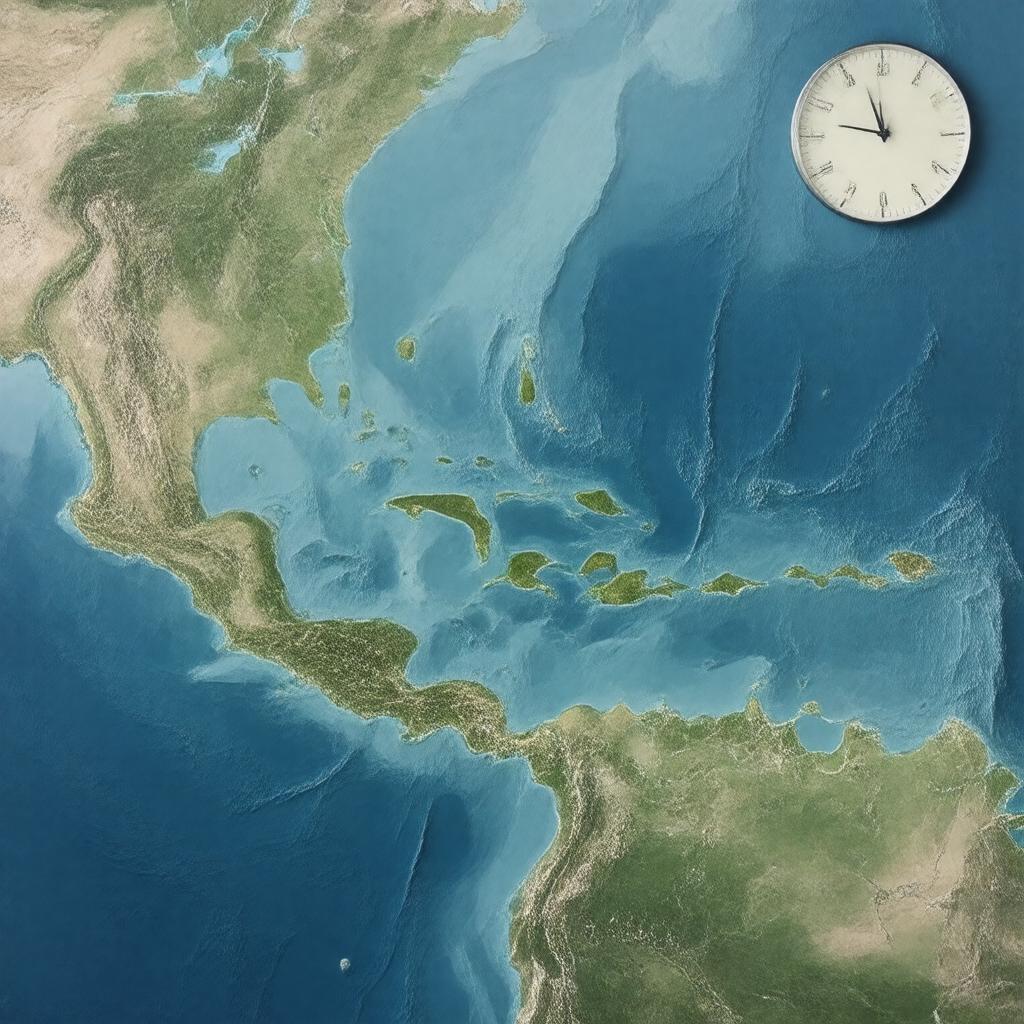 AI-created image of Atlantic Time Zone (Puerto Rico, US Virgin Islands)