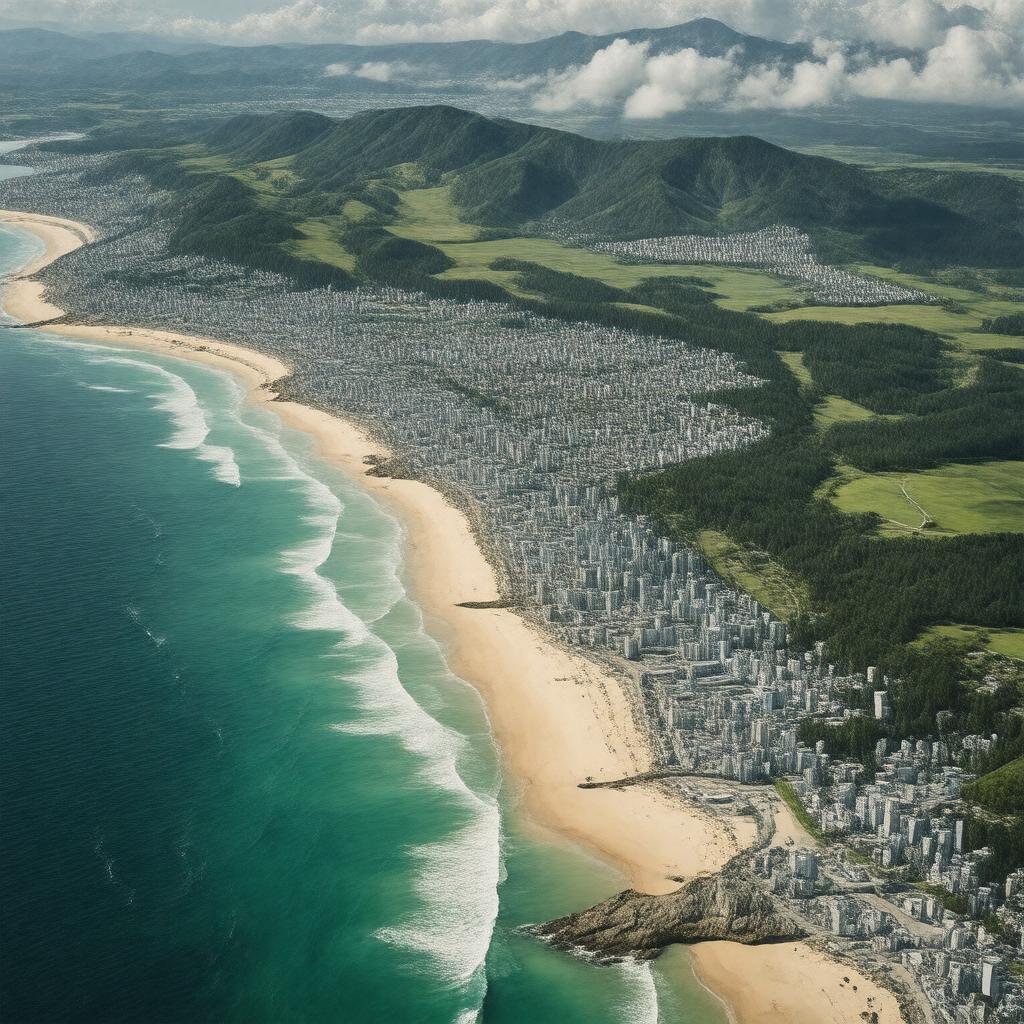 AI-created image of Atlantic coast of North America