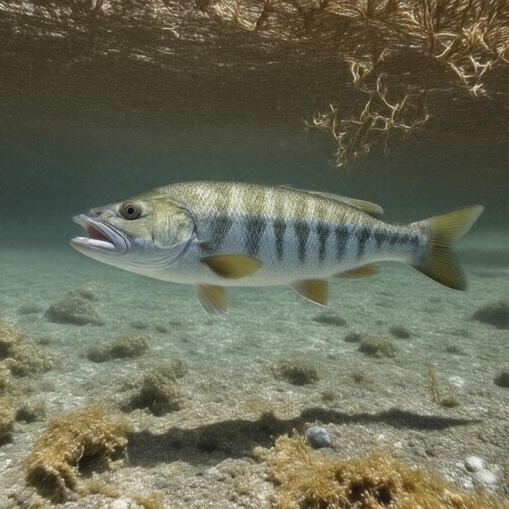 AI-created image of Atlantic striped bass