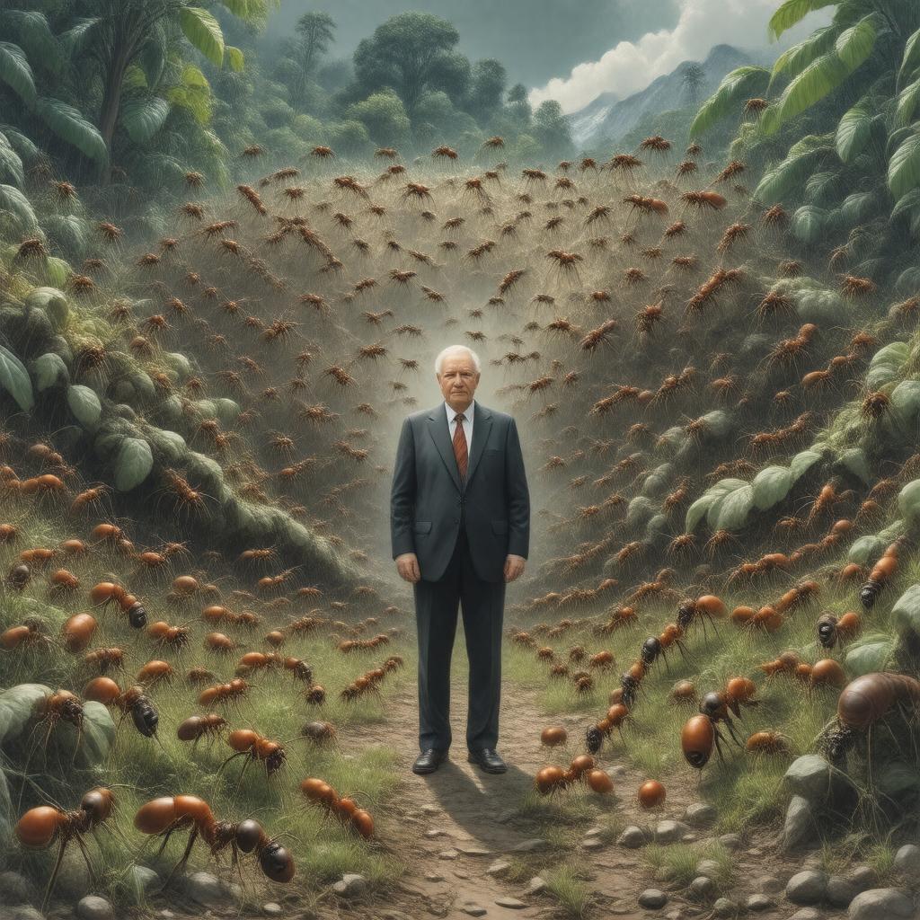 AI-created image of Attenborough and the Empire of the Ants