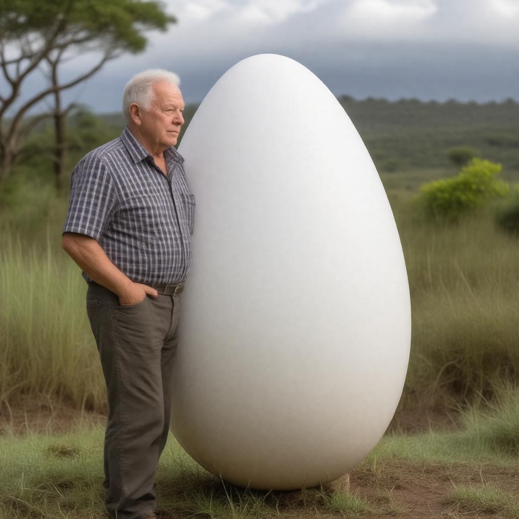 AI-created image of Attenborough and the Giant Egg