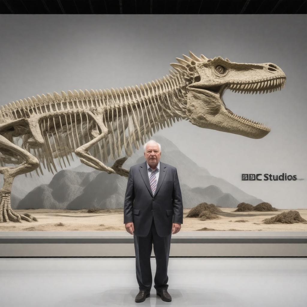 Click to view larger image AI-created image of Attenborough and the Sea Dragon