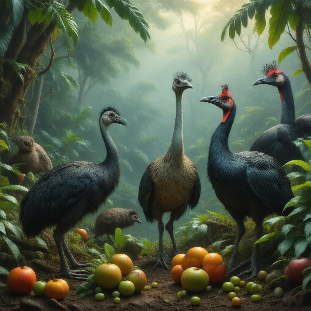 Click to view larger image AI-created image of Attenborough's Big Birds