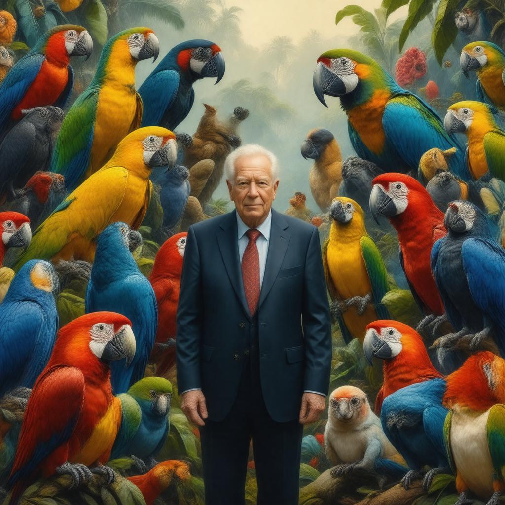 Click to view larger image AI-created image of Attenborough's Life in Colour