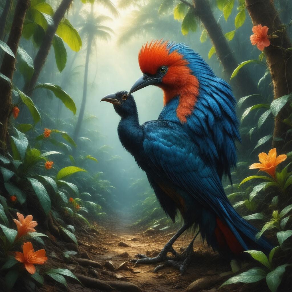 Click to view larger image AI-created image of Attenborough's Paradise Birds