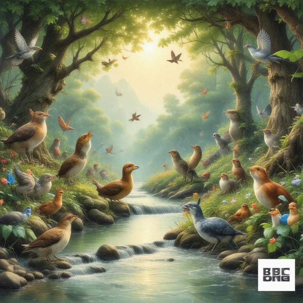 Click to view larger image AI-created image of Attenborough's Wonder of Song