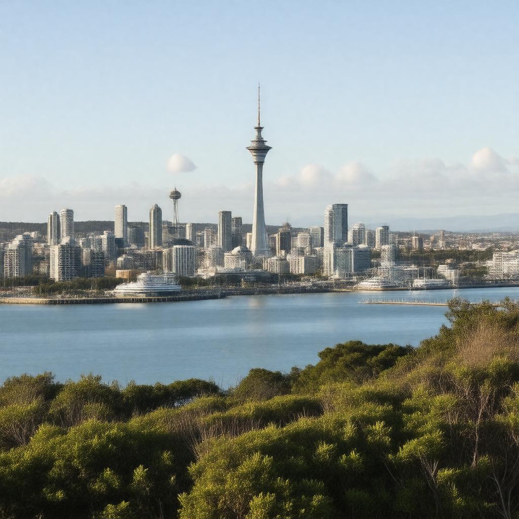 AI-created image of Auckland, New Zealand