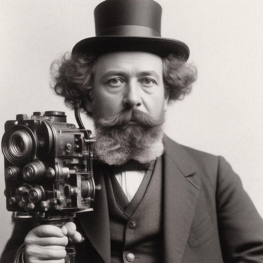 Click to view larger image AI-created image of Auguste Lumière