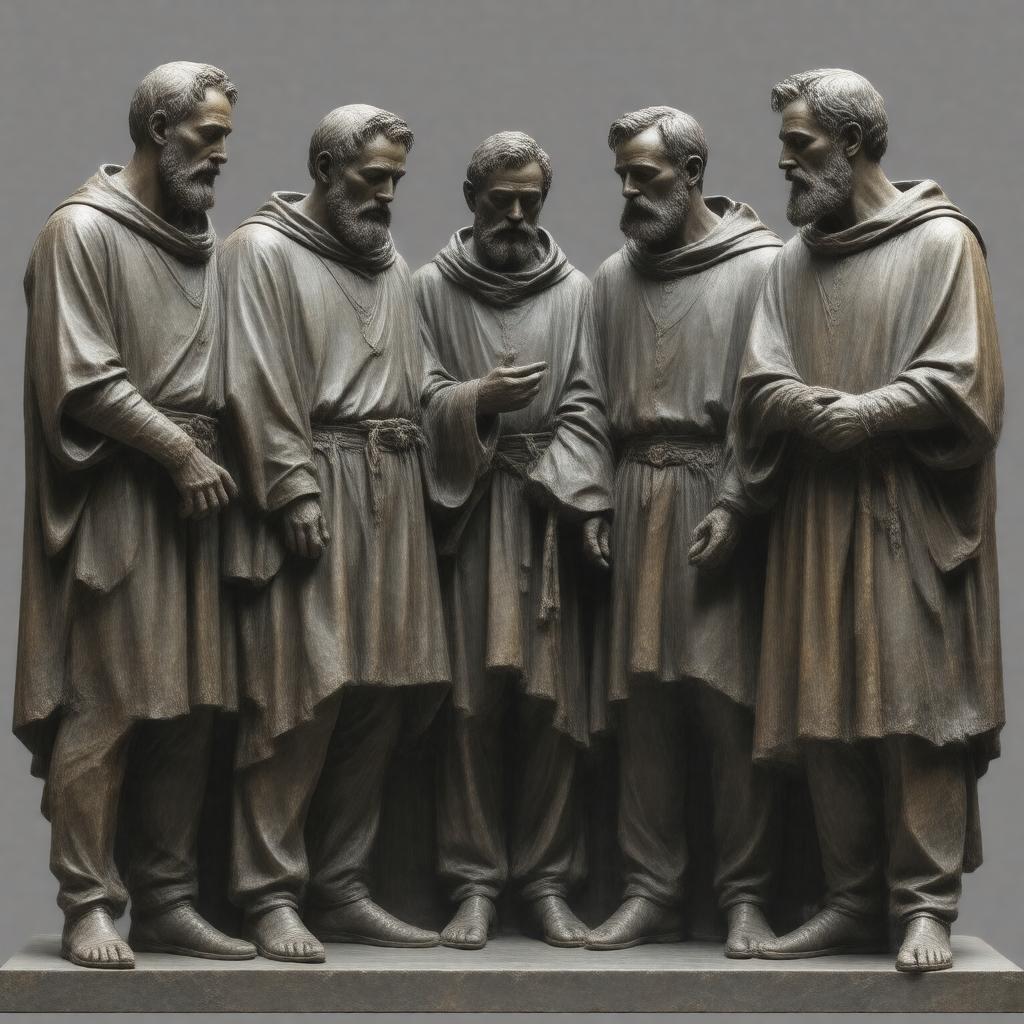Click to view larger image AI-created image of Auguste Rodin's The Burghers of Calais