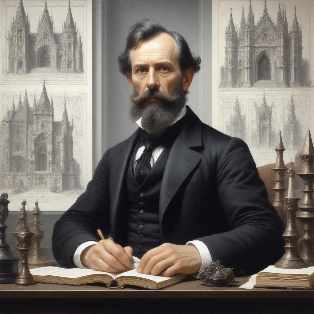 Click to view larger image AI-created image of Augustus Charles Pugin